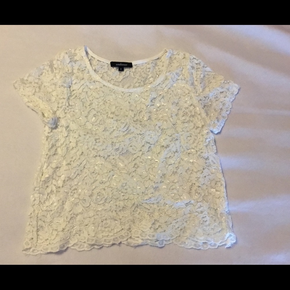 Sheer white blouse